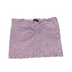 Urban Outfitters Women's Purple Metallic Tube Top